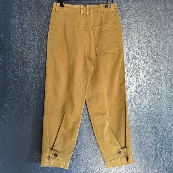 Zara Green Tapered Cotton Pants - Picture 2 of 6